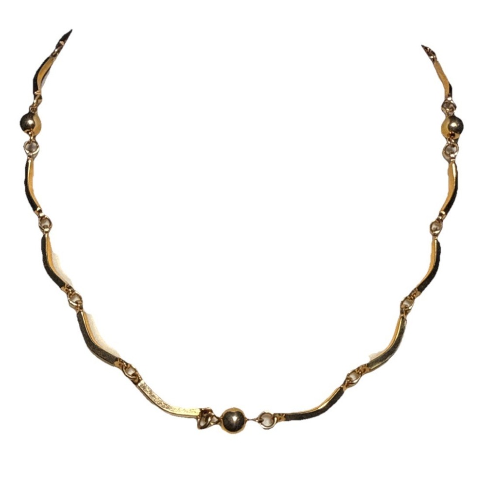 Park Lane Gold Tone Arch Link Necklace Vtg  J-8E
